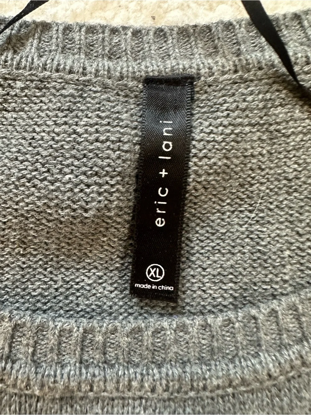 Eric + Lani Women's XL Grey Crewneck Sweater with Navy Sailboat Graphic